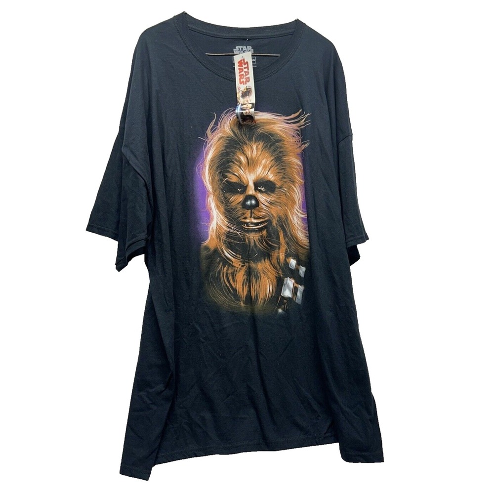 Star Wars "Chewy"  Mens 3XL Black Cotton Blend T-Shirt NEW (A9)